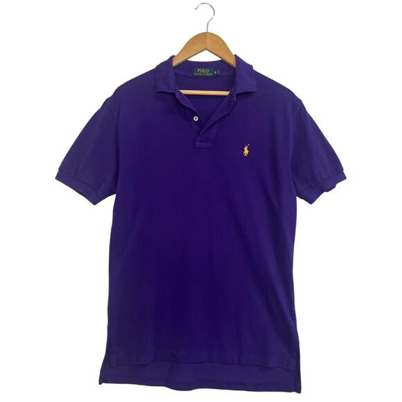 Polo Ralph Lauren Polo Shirt Mens Small Purple Classic Fit Pony Logo Preppy - Picture 1 of 16